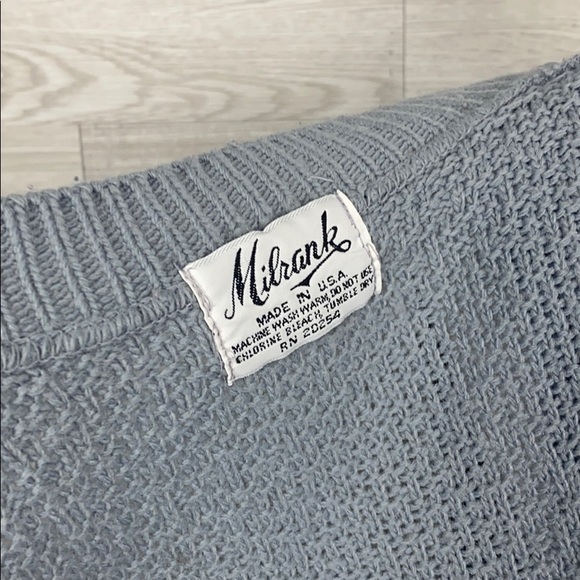 Milrank Vintage Open Front Gray Knit Vest - Picture 5 of 5